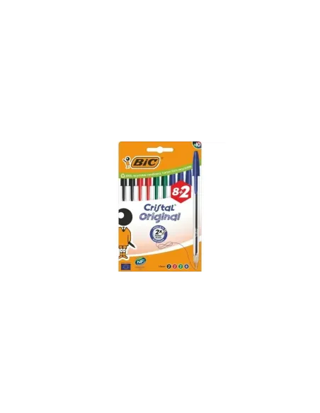 Bolígrafos de Tinta de Aceite Bic Cristal Original 516355/ 10 unidades/ Colores Surtidos