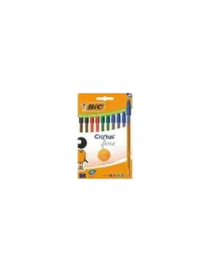 Bolígrafos de Tinta de Aceite Bic Cristal Fine 516356/ 10 unidades/ Colores Surtidos