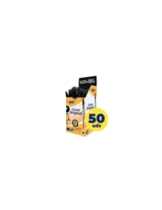 Caja de Bolígrafos de Tinta de Aceite Bic Cristal Original 8373639/ 50 unidades/ Negros