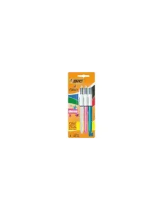 Bolígrafos de Tinta de Aceite Retráctil Bic 4 Colors Shine 9122751/ 3 unidades/ 4 Colores de Tinta/ Cuerpo Color Brillante
