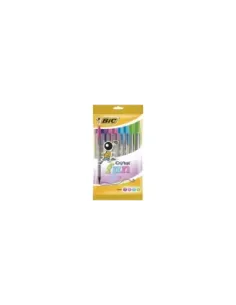 Bolígrafos de Tinta de Aceite Bic Cristal Fun 921342/ 10 unidades/ Colores Surtidos