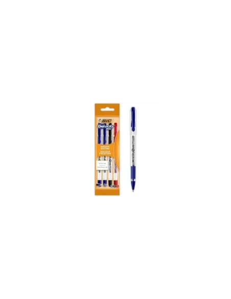 Bolígrafos de Tinta de Gel Retráctil Bic Gelocity Stic 992599/ 4 unidades/ Surtidos
