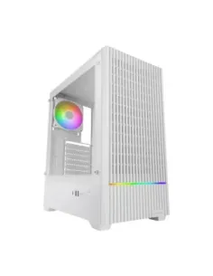 Caja ordenador mars gaming mc - quantum atx argb cristal templado blanco