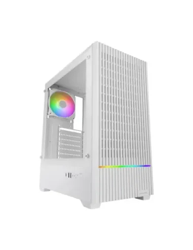 Caja ordenador mars gaming mc - quantum atx argb cristal templado blanco