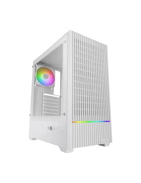 Caja ordenador mars gaming mc - quantum atx argb cristal templado blanco