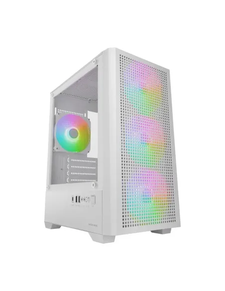 Caja ordenador mars gaming mc - vectorw matx argb cristal templado blanco