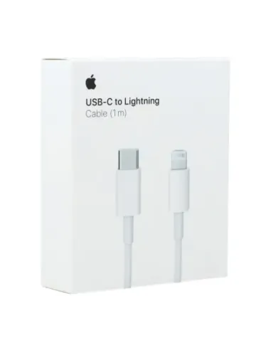 Cable original apple iphone usb tipo c a lightning - 1m  - mm0a3zm - a - blanco