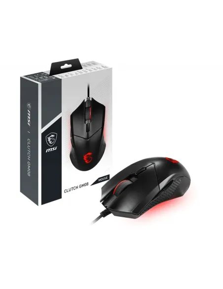 MSI Clutch GM08 ratón Juego Ambidextro USB tipo A Óptico 4200 DPI