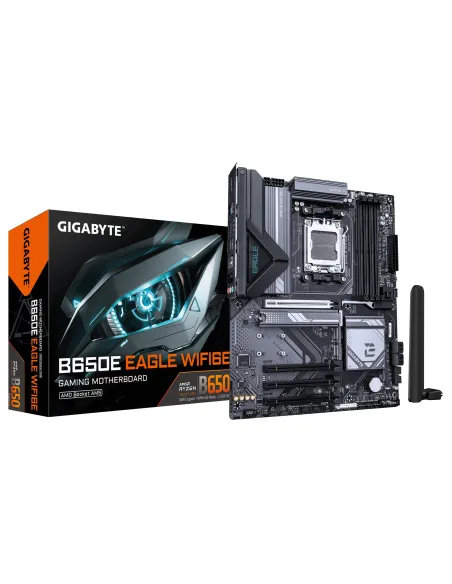 GIGABYTE B650E EAGLE WIFI6E Placa Base - Procesadores AMD Ryzen 9000 Series, VRM de 8+2+2 fases, hasta 8200MHz DDR5 (O.C),