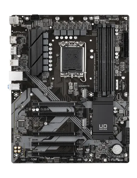 GIGABYTE B760 DS3H DDR4 Placa base - Soporta CPUs Intel Core de 14ª generación, VRM digital de 18+2+1 fases, hasta 5333MHz DDR4