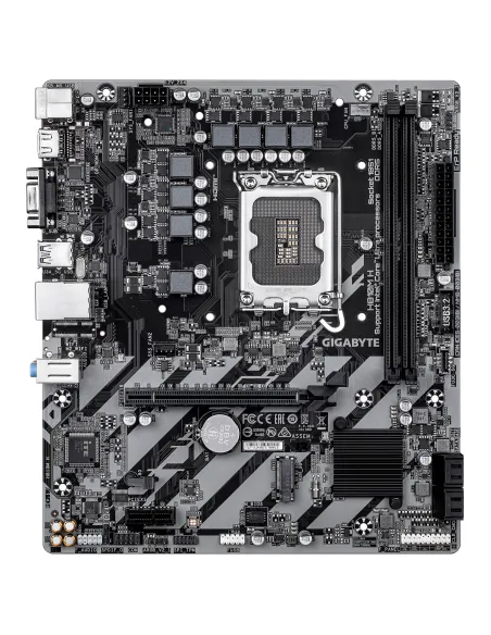 GIGABYTE H810M H Placa base - Procesadores Intel Core Ultra (Serie 2), VRM de 4+1+2 fases, hasta 6400 MHz DDR5, 1xPCIe 4.0 M.2,