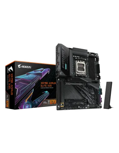 GIGABYTE X870E AORUS ELITE X3D Placa Base – Compatible con procesadores AMD Ryzen 9000, VRM digital de 16+2+2 fases, hasta 9000