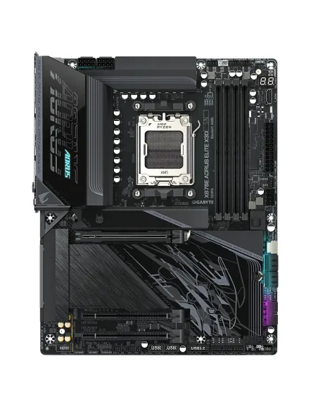 GIGABYTE X870E AORUS ELITE X3D Placa Base – Compatible con procesadores AMD Ryzen 9000, VRM digital de 16+2+2 fases, hasta 9000