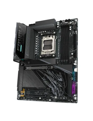 GIGABYTE X870E AORUS ELITE X3D Placa Base – Compatible con procesadores AMD Ryzen 9000, VRM digital de 16+2+2 fases, hasta 9000