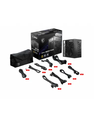 MSI MPG A850G PCIE5 unidad de fuente de alimentación 850 W 24-pin ATX ATX Negro