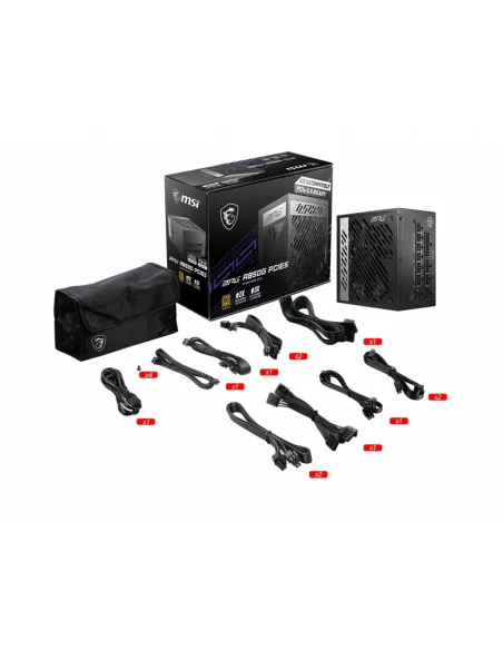 MSI MPG A850G PCIE5 unidad de fuente de alimentación 850 W 24-pin ATX ATX Negro