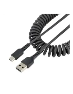Cable usb tipo a a usb tipo c startech 0.50m -  macho - macho -  negro rizado