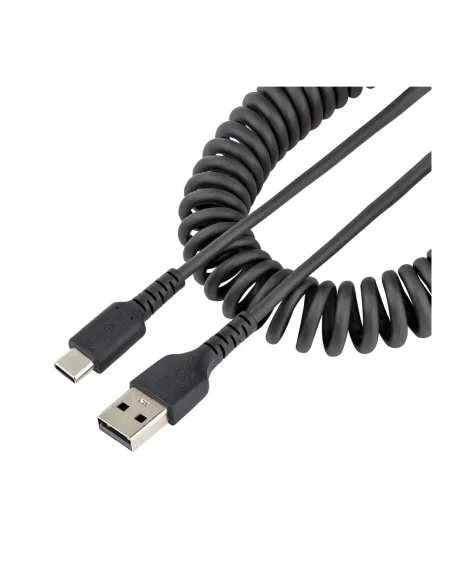 Cable usb tipo a a usb tipo c startech 0.50m -  macho - macho -  negro rizado