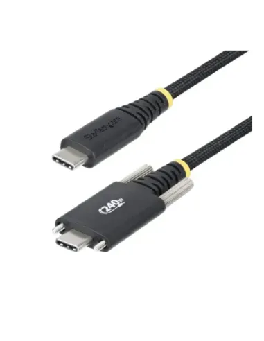 Cable usb tipo c a usb tipo c con fijacion por tornillo startech 2m -  macho - macho -  negro