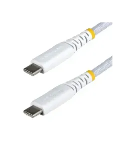 Cable usb tipo c startech 0.15m -  macho - macho -  blanco trenzado