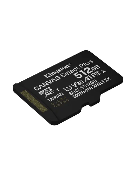 Kingston Technology 512GB micSDXC Canvas Select Plus Gen3 150R A1 (Adaptador de SD no incluido)
