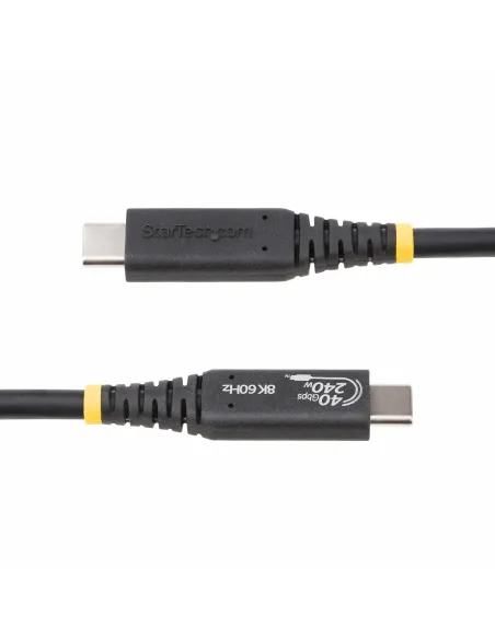 StarTech.com Cable USB4 de 1m - Cable USB Tipo C Certificado USB-IF - Cable USB-C de 40G - PD 3.1 EPR de 240W - 8K 60Hz -