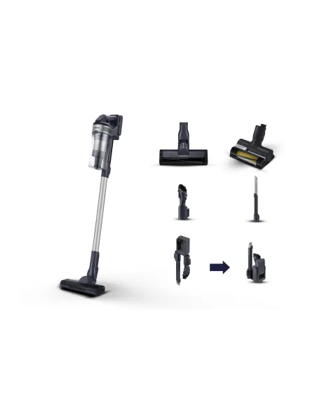 Samsung VS15A60AGR5 Aspiradora escoba Batería Secar Sin bolsa 0,8 L 410 W Negro, Plata