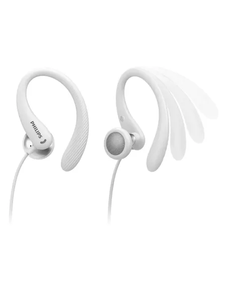 Philips TAA1105WT 00 auricular y casco Auriculares Alámbrico gancho de oreja, Dentro de oído Deportes Blanco