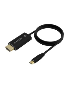 AISENS Cable Conversor Aluminio USB-C A HDMI 2.1 8k@60Hz, USB-C M-HDMI M, Negro, 2.0m 2