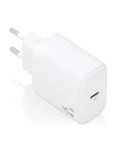 AISENS Cargador GaN 45W, 1xUSB-C PD3.0, Blanco