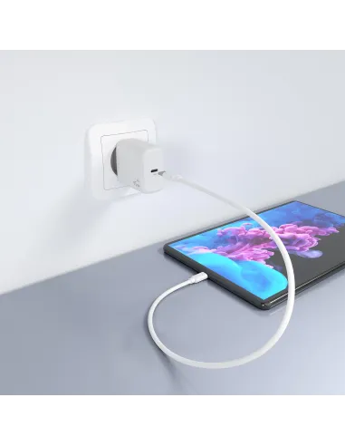 AISENS Cargador GaN 45W, 1xUSB-C PD3.0, Blanco