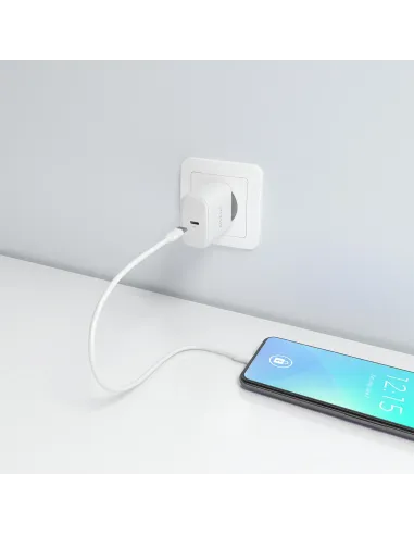 AISENS Cargador GaN 45W, 1xUSB-C PD3.0, Blanco