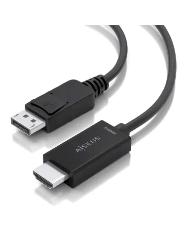 AISENS Cable conversor DisplayPort a HDMI 4K@60Hz, DP M-HDMI M, Negro, 1.5m