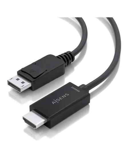 AISENS Cable conversor DisplayPort a HDMI 4K@60Hz, DP M-HDMI M, Negro, 1.5m