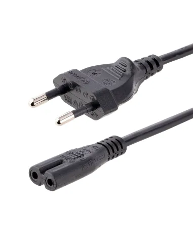 StarTech.com Cable de 2m de Alimentación para Ordenador Portátil o Impresora , UE a C7, 2,5A 250V, 18AWG, Cable de Repuesto