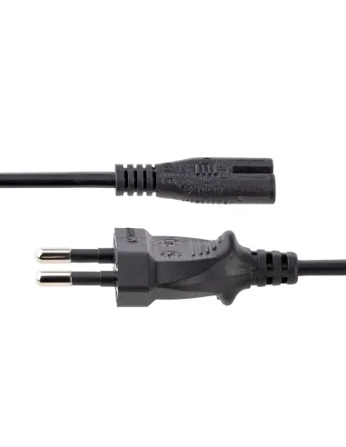 StarTech.com Cable de 2m de Alimentación para Ordenador Portátil o Impresora , UE a C7, 2,5A 250V, 18AWG, Cable de Repuesto
