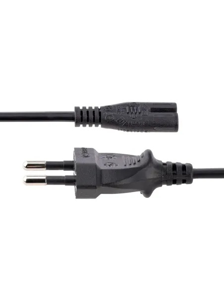 StarTech.com Cable de 2m de Alimentación para Ordenador Portátil o Impresora , UE a C7, 2,5A 250V, 18AWG, Cable de Repuesto