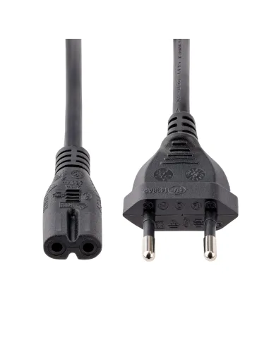 StarTech.com Cable de 2m de Alimentación para Ordenador Portátil o Impresora , UE a C7, 2,5A 250V, 18AWG, Cable de Repuesto