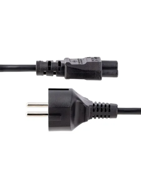 StarTech.com Cable de 3m de Alimentación de Repuesto para Ordenador Portátil, EU Schuko a C5, 2,5A 250V, 18AWG, para Cargador