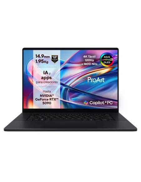 ASUS ProArt P16 OLED H7606WW-SE020W Copilot+ PC Copilot+ PC - Ordenador Portátil 16" WQUXGA 120Hz (AMD Ryzen AI 9 HX 370, 64GB