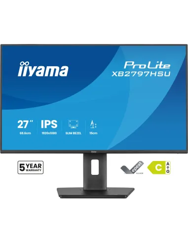 iiyama ProLite XB2797HSU-B1 pantalla para PC 68,6 cm (27") 1920 x 1080 Pixeles Full HD LED Negro