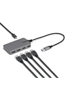 StarTech.com Hub USB-A de 4 Puertos - Ladrón USB USB-A - USB-A a 4x USB-A - Concentrador USB 3.0 Portátil de 5Gbps - Alimentado