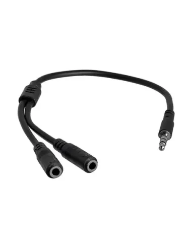 Cable mini jack 3.5mm startech 0.2m -  hembra - macho -  negro