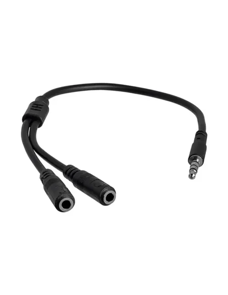 Cable mini jack 3.5mm startech 0.2m -  hembra - macho -  negro