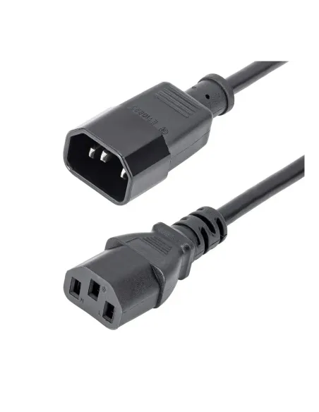 Cable iec c14 a iec c13 startech 1m -  macho - hembra -  negro