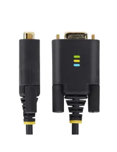 StarTech.com Cable Adaptador USB a Serie de Módem Nulo de 1m - Retención COM - Tornillos Intercambiables DB9 - USB a RS232 - 2