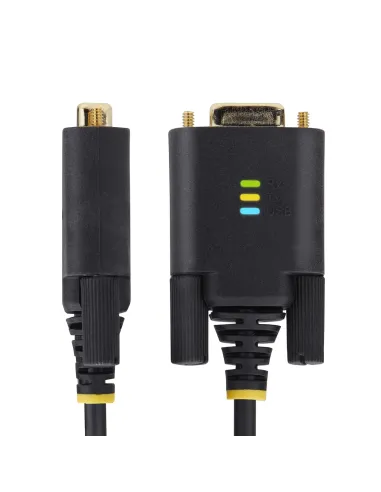 StarTech.com Cable Adaptador USB a Serie de Módem Nulo de 1m - Retención COM - Tornillos Intercambiables DB9 - USB a RS232 -