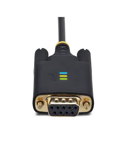 StarTech.com Cable Adaptador USB a Serie de Módem Nulo de 1m - Retención COM - Tornillos Intercambiables DB9 - USB a RS232 -