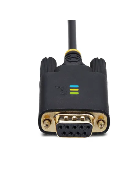 StarTech.com Cable Adaptador USB a Serie de Módem Nulo de 1m - Retención COM - Tornillos Intercambiables DB9 - USB a RS232 -