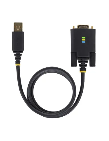 StarTech.com Cable Adaptador USB a Serie de Módem Nulo de 1m - Retención COM - Tornillos Intercambiables DB9 - USB a RS232 -